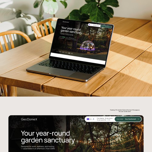 Premium, clean e-commerce page