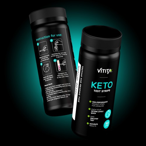 Keto Test Strips Packaging Design