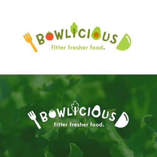 Fun logo for a healthy restaurant