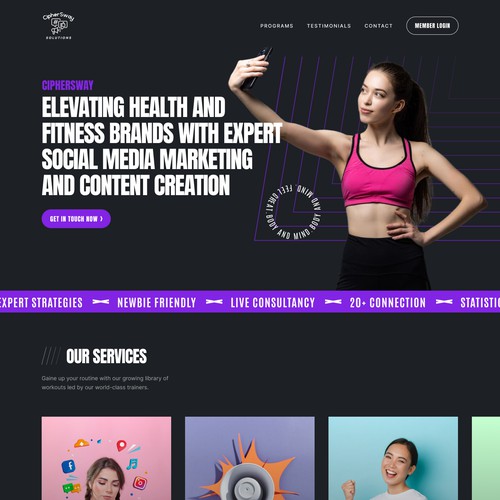 Bold Website for Health & Fitness Agency