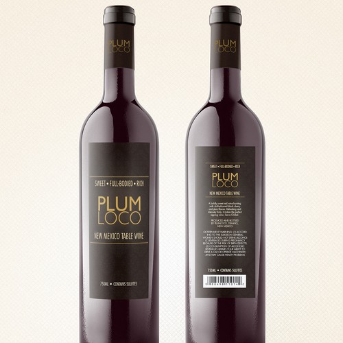 PlumLoco Winery Label