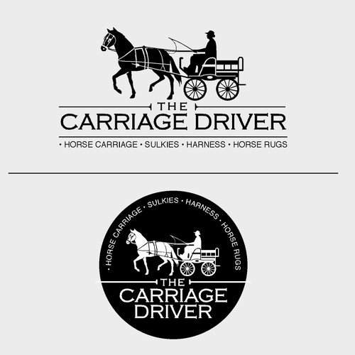 Playful logo and business cards for horse cart company