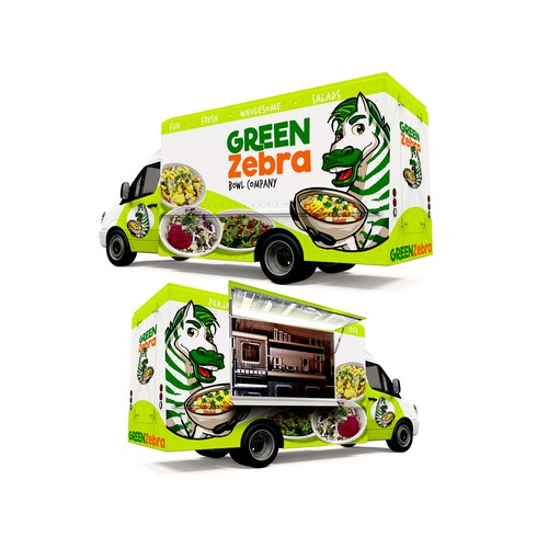 Green Zebra Food Truck needs a logo that says fun, fresh, delicious.