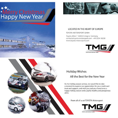TMG "modern & professional look" holiday card