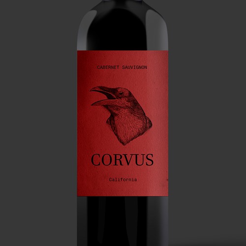 Corvus wine label design proposal 