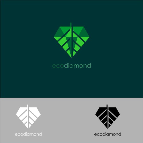 Create a logo for the new Eco-Diamond.com a revolutionary diamond site!