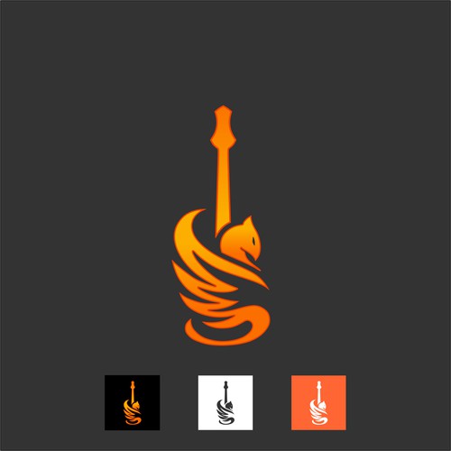 guitar phoenix logo brand