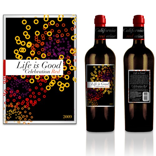 create a compelling wine label with the words Life is Good