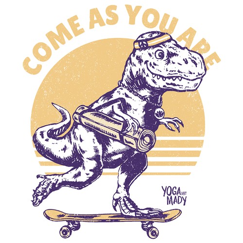 T-REX YOGA TSHIRT