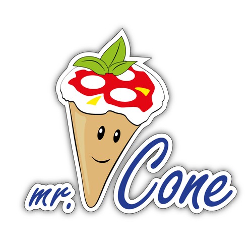 Cone pizzeria logotype