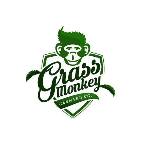 Grass Monkey Cannabis Company Logo Design