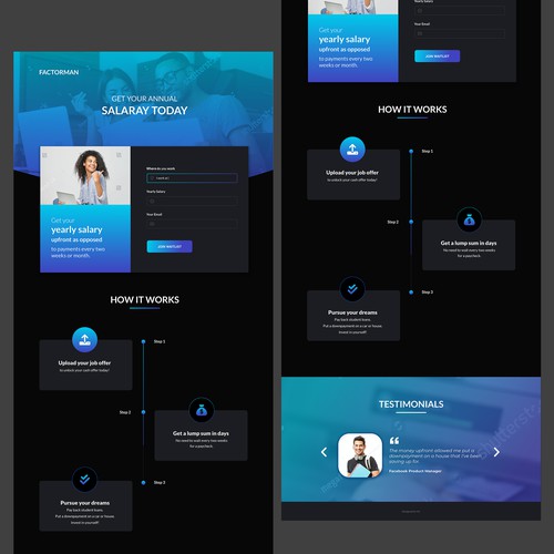 Factorman -  Landing Page