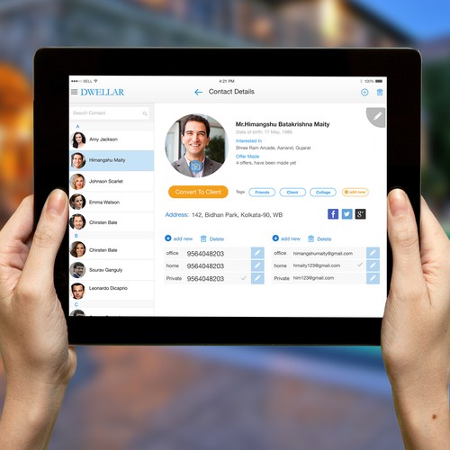 Design an iPad App UI that real estate estate agents will love.
