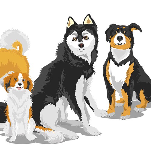 Dog Illustrations Set