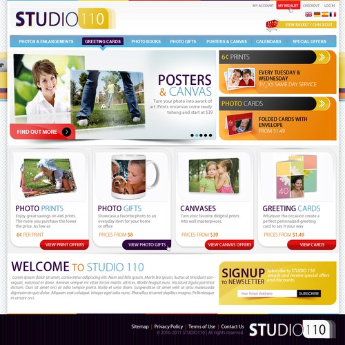 Webdesign for Studio 110