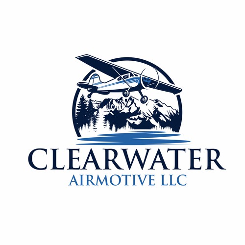 Design a Backcountry Aircraft Maintenance Company Logo with bigger mountain.