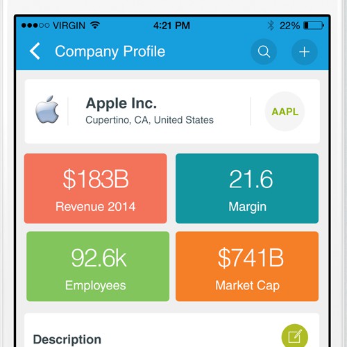 design new iPhone analytical app