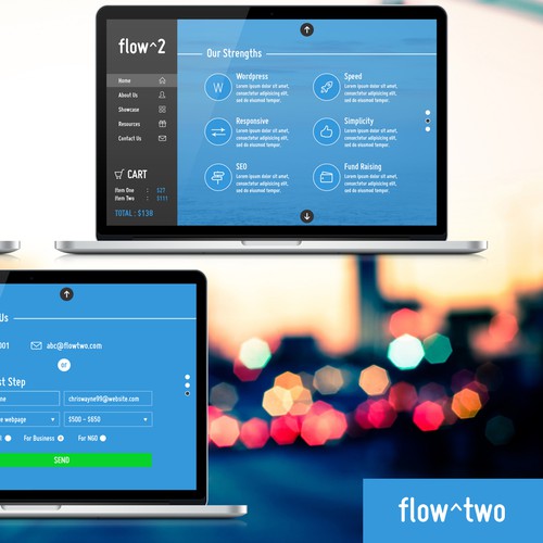 Create a bold and professional website for FlowTwo