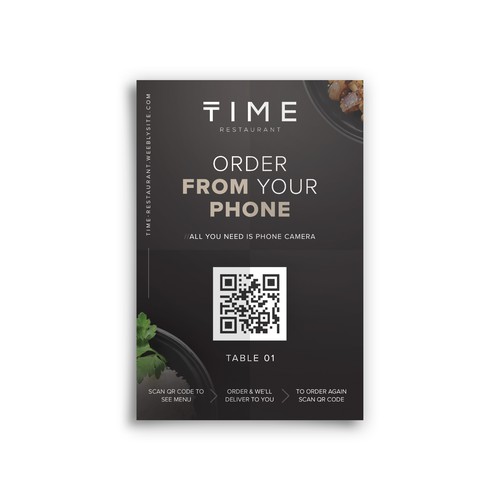 Time Restaurant Ordering Card