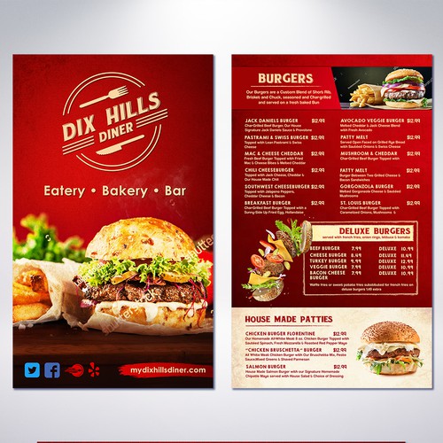 Modern look for Fastfood Menu