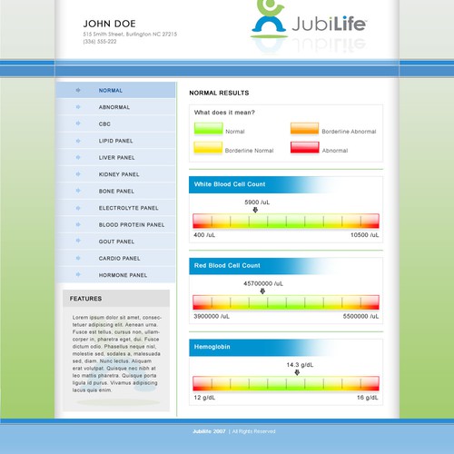 Web-Based Reporting Format for Lab Test Results