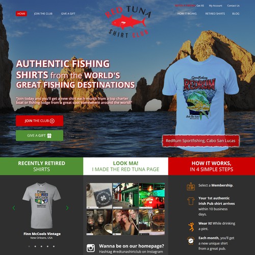 New look for fun, established site Red Tuna Shirt Club - Very Specific Direction! 