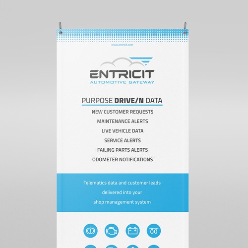 Cool banner design for trade show: Entricit