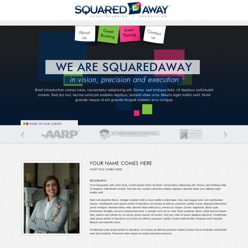 Design the website for Squared Away Productions