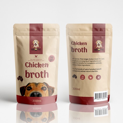 Retro minimalistic packaging for Chicken Broth