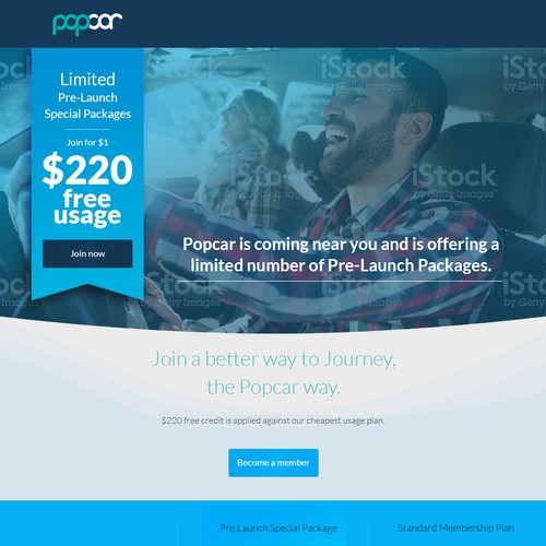 Landing page design