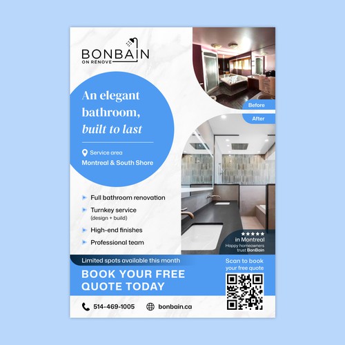 Luxury Bathroom Renovation Flyer