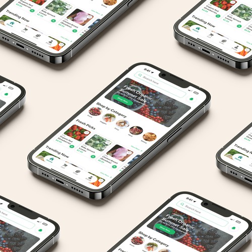 Smart Cart | Modern E-commerce & Grocery iOS App Interface