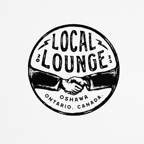 Grungy Rustic Logo for Local Lounge