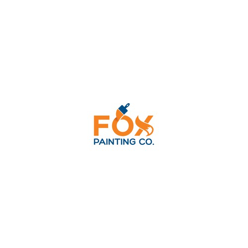 fox painting logo design