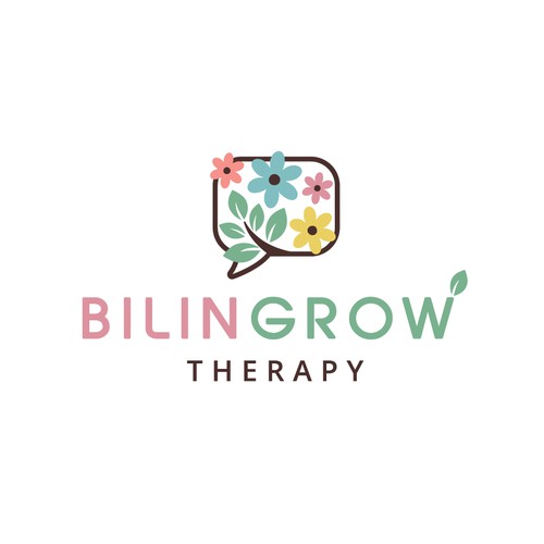 Pastel floral - Therapy logo