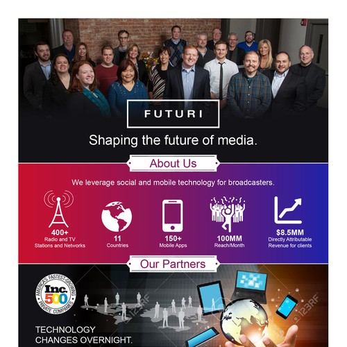 Sales one-sheet about Futuri Media