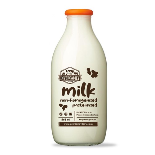 Milk bottle label design