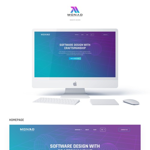 New website design for software development craftsmen