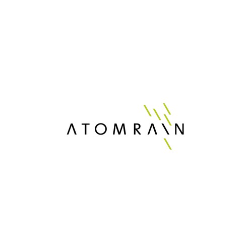 Create a compelling and distinguished logo for AtomRain