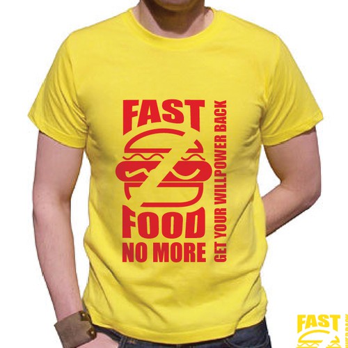 Create a cutting edge logo for "Fast Food No More"