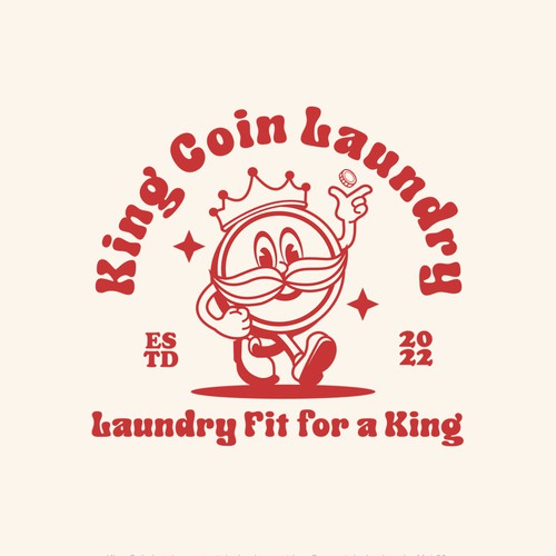King Coin Laundry Mascot