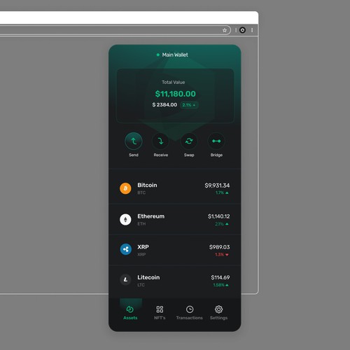 Exzo Web3 Wallet Design