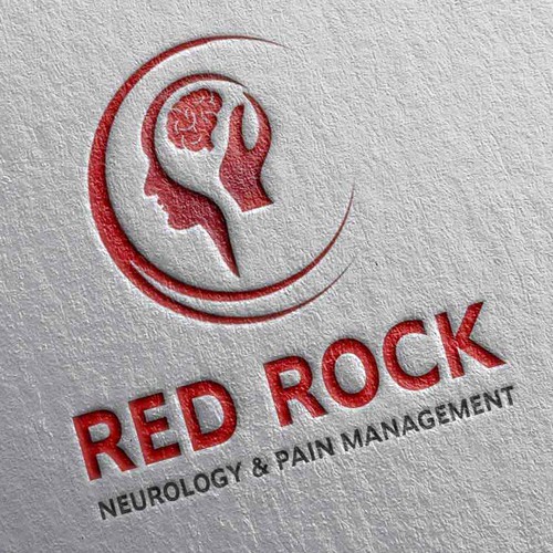 Emblem Logo Concept of Red Rock Neurology and Pain Center