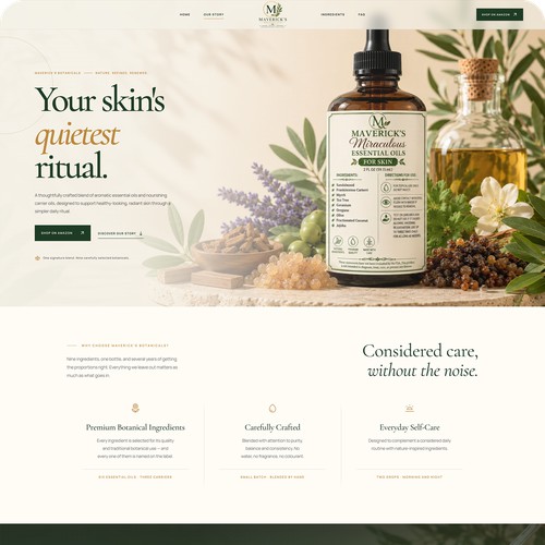 Luxury Skincare Essential Oil Landing Page