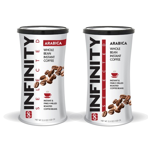 Refreshed design for instant coffee packaging