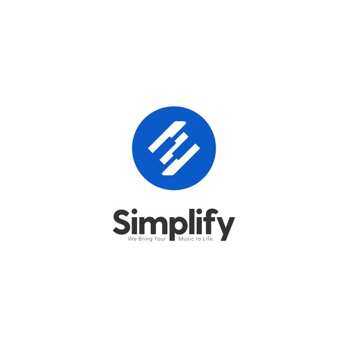 Bold logo concept for music blockchain