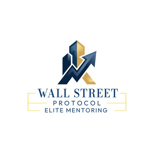 Wall Street Protocol Elite Mentoring | Luxury Finance & Investment Logo Design