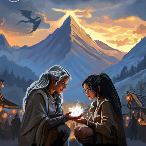 Illustration for the cover of fantasy of the book.
