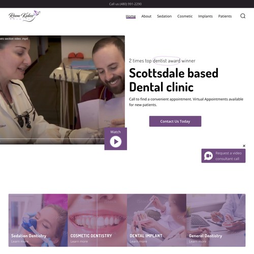 :Dental clinic website redesign