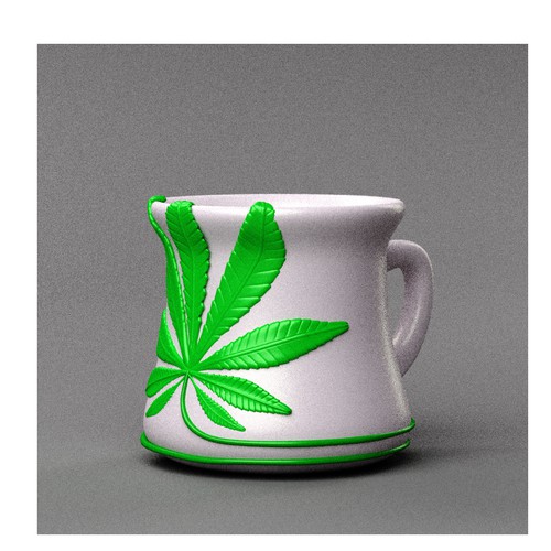 3D Cannabis Mug